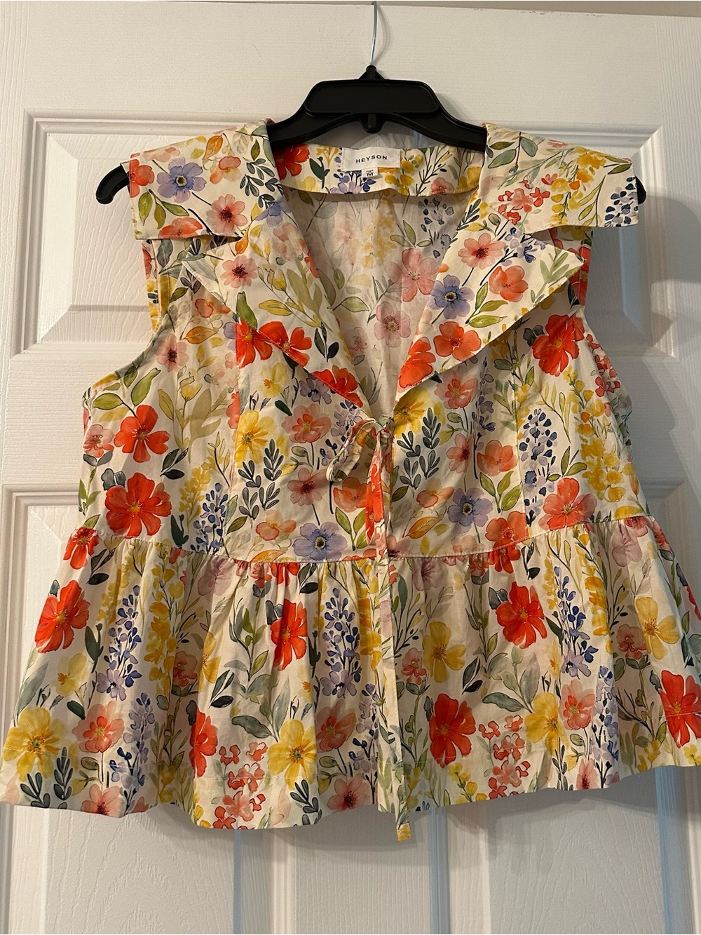 Heydon Floral tie Front Top